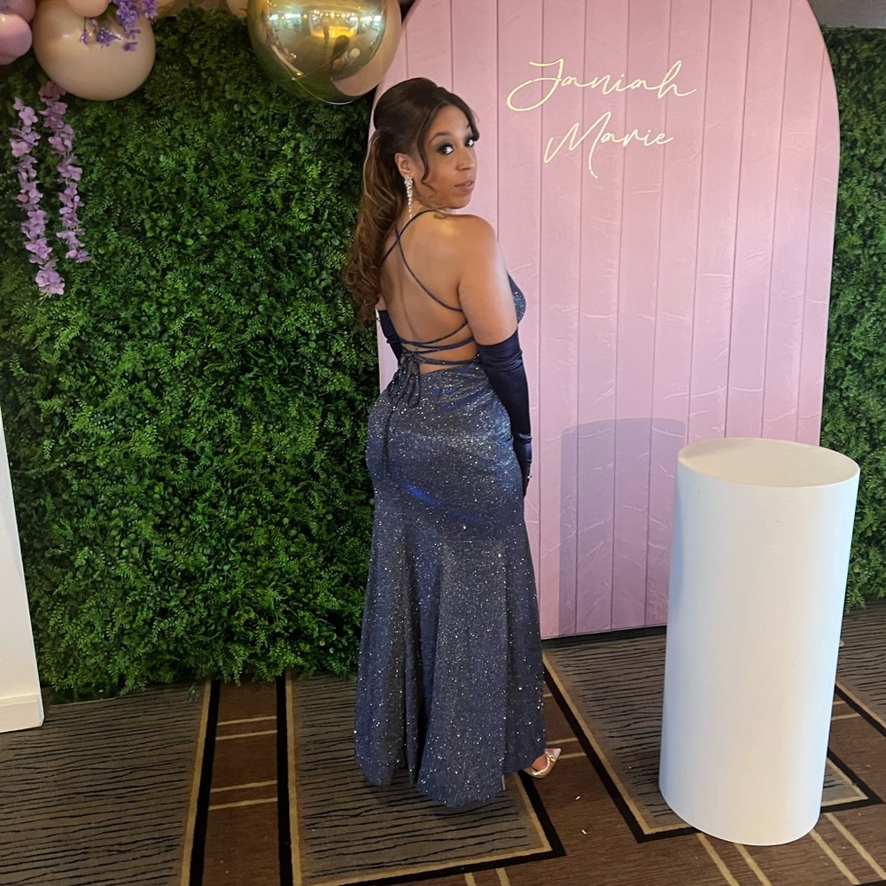 Blue Sparkly dress- Great for Prom